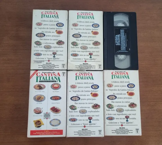 Coleção Vhs Segredos Da Cantina Italiana Editora Abril - Vol 1 Ao 6