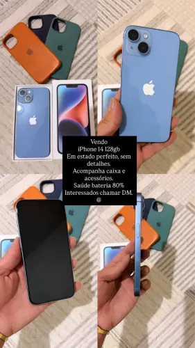 iPhone 14 Azul - 128 GB - Excelente Estado