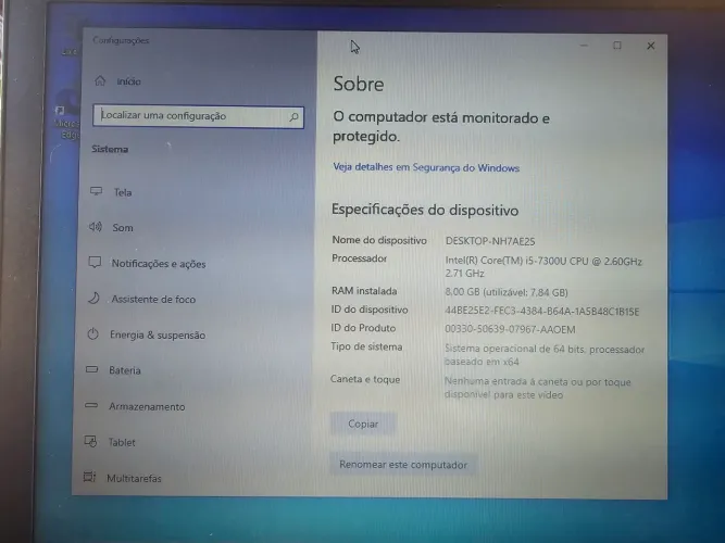 Notebook i5 7°geração