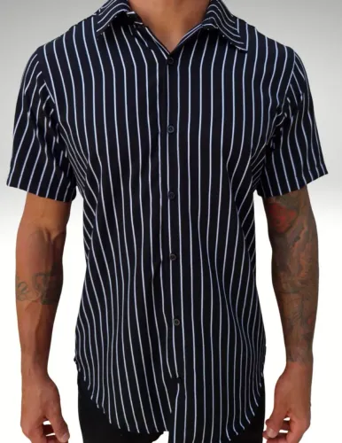 Camisas manga curta listradas