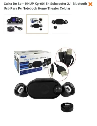 Mini subwoofer KNUP Bluetooth/USB/P2