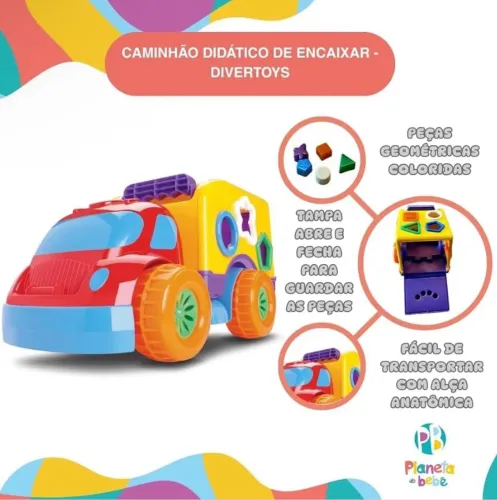 Caminhão de brinquedo com peças de encaixar