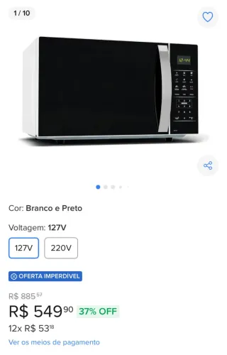 Microondas 25 litros lacrado na caixa 127v