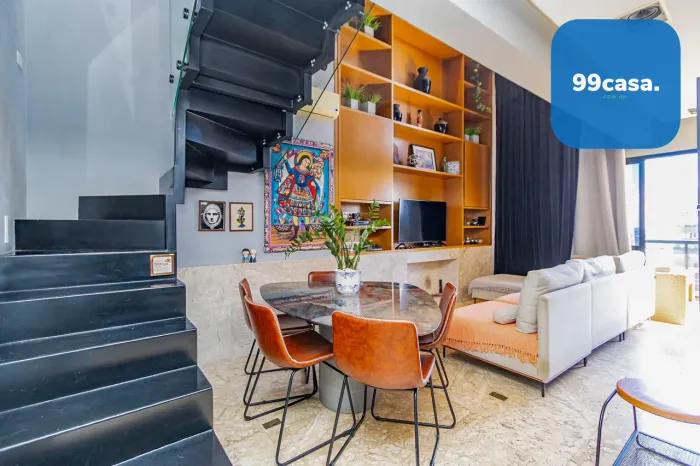 Loft de 74m com Pé-Direito Duplo e Churrasqueira no Sky, Bigorrilho  Curitiba