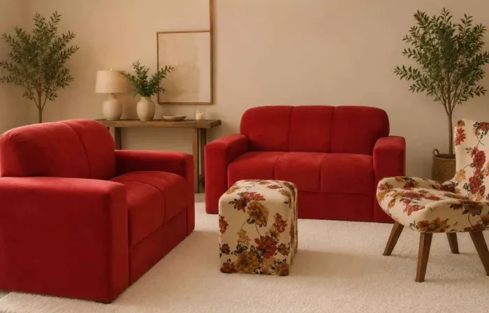 Sofá conjunto novo barato direto de fábrica xaropinho + poltrona e puff