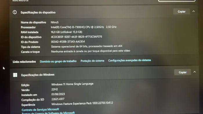 Acer nitro v5