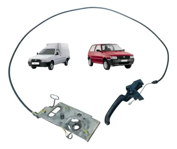 Fechadura Alavanca Cabo Capô Fiat Uno Fiorino 2004 2013