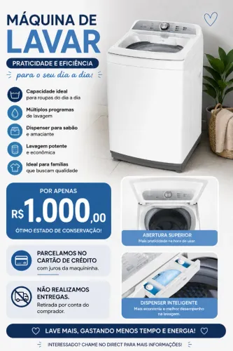 MÁQUINA DE LAVAR ROUPAS