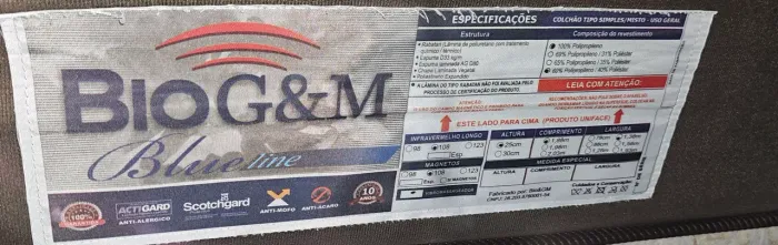 Colchao Magnetico Casal D33 G&M Magnetico Semi novo