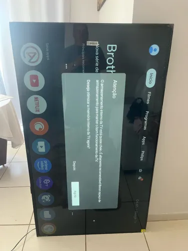 Tv Dled 75 polegadas Philipis 4k Bhuetooth no plástico zera