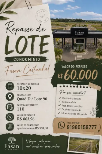 REPASSE DE LOTE - R$ 61.000,00