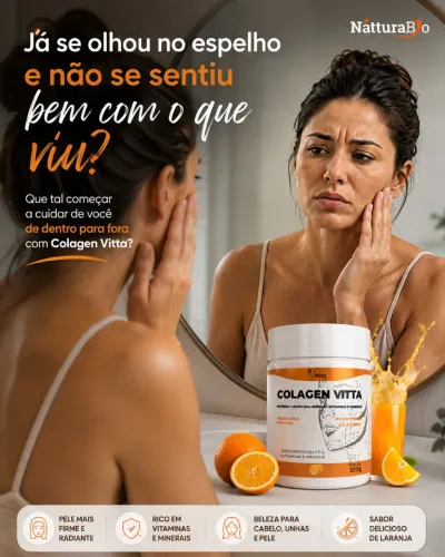 Colagen Vitta 300g com Ácido Hialurônico, Vitaminas e Minerais