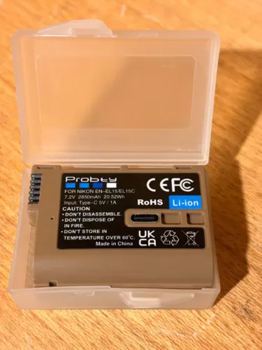 Bateria Probty En-el15/el15C Usb-c Para Câmeras Nikon 2850mAh