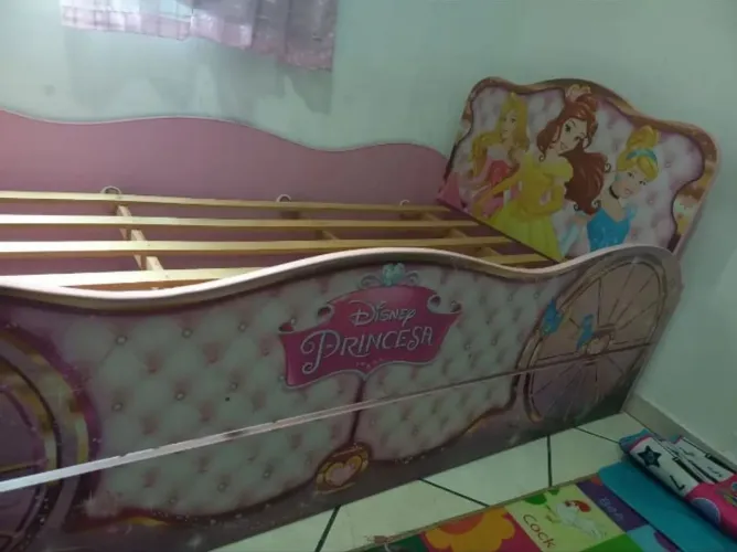 Cama bicama infantil princesas da Disney 