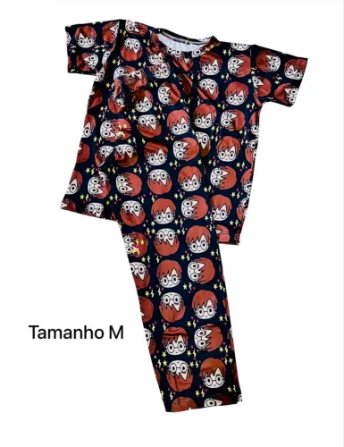 Pijama infantil tecido suede