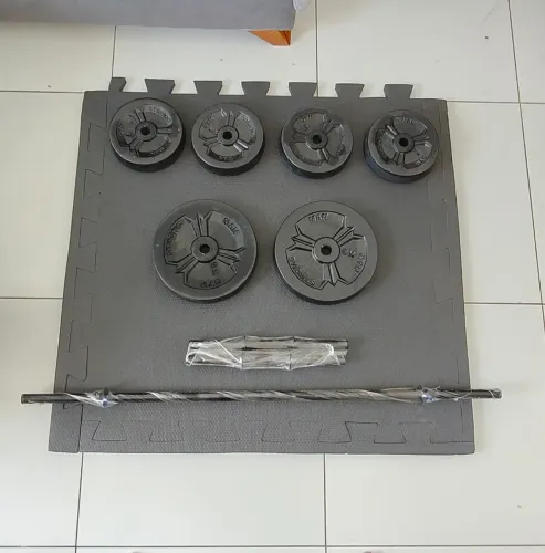 KIT BARRAS E ANILHAS PARA MUSCULAÇÃO