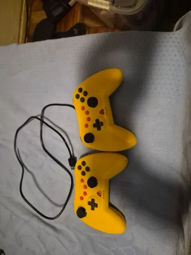 Kit 2 Controles Bluetooth Ípega PG-SW020 Amarelo para Switch, PC e Celular