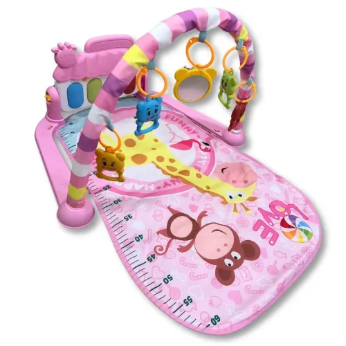 Tapete Infantil de Atividades Sensorial para Bebê Piano Musical Interativo com Som e Luzes