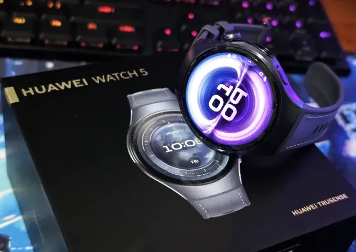 Huawei Watch 5 46mm eSIM X-TAP Roxo Android e iPhone