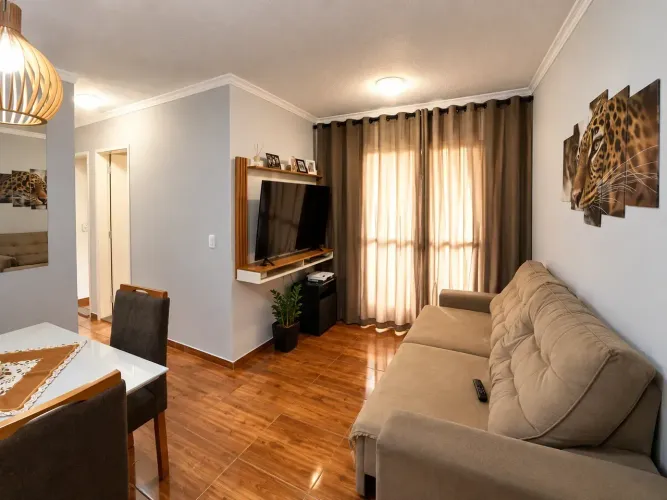 APARTAMENTO 2 DORMT NO PARQUE DOS SONHOS, COM VAGA DE GARAGEM E VARANDA
