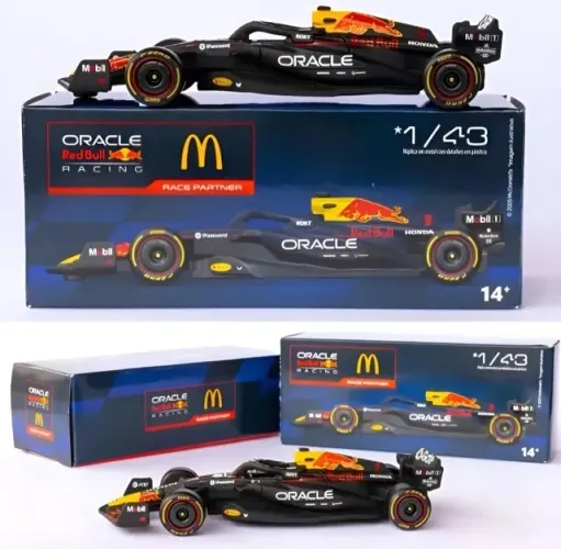 miniatura carro f1 formula 1 (mc donalds) - redbull racing preto