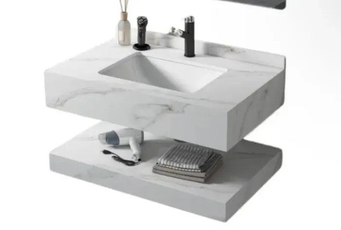 Kit Gabinete para Banheiro Itália Branco 60cm Pettra