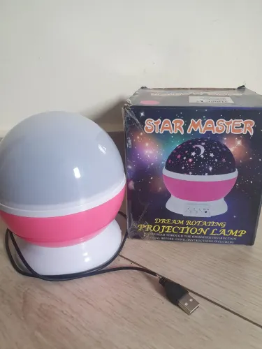 Luminária Projetor Estrelas 360 Abajur Star Master