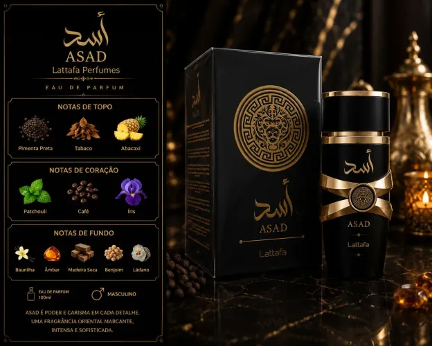 Perfume Árabe Lattafa ASAD 100 ML Original 