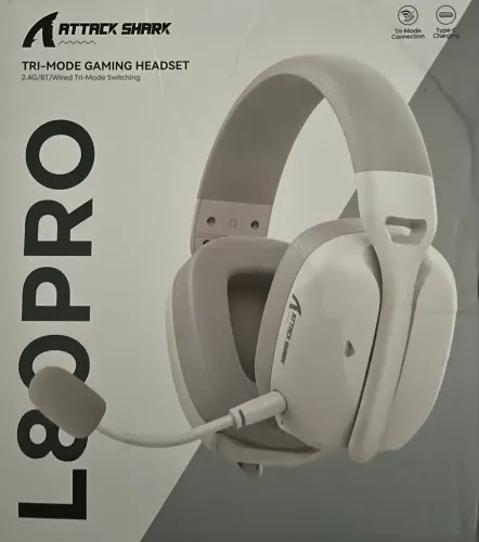 Headset Attack Shark L80 PRO NOVO Preto ou Branco