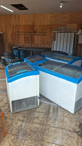 Freezer tampa de vidro 