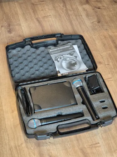 Microfone S/ Fio Jwl U-585 Duplo + Maleta