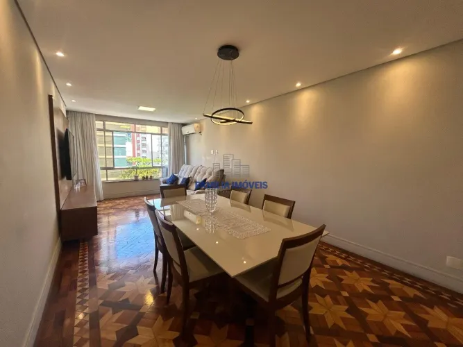 Apartamento venda frente 3 quartos vaga fechada Pompéia Santos/SP