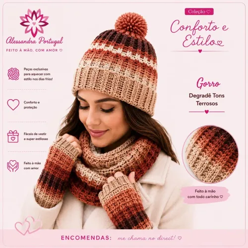 Gorro + Gola de croche