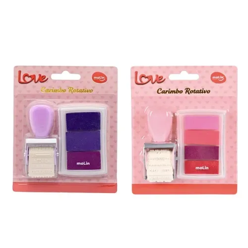 Carimbo Rotativo Love + Almofada Para Carimbo - Molin