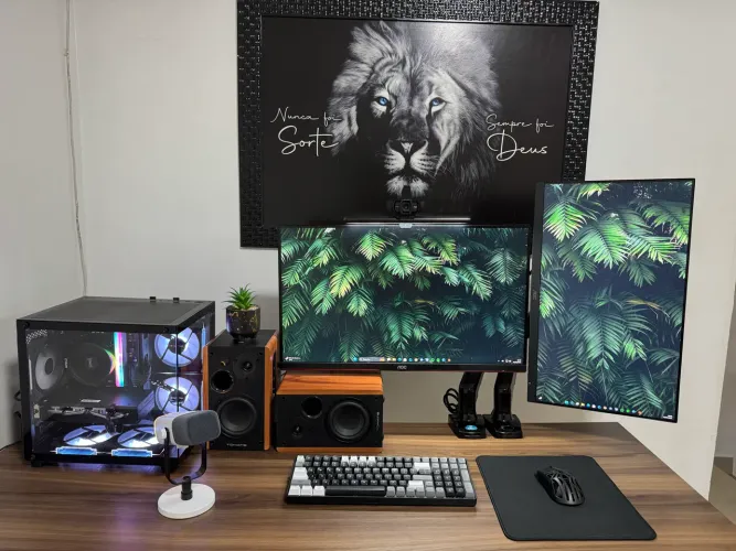 PC Gamer Completo + 2 monitores 165Hz/180Hz + Setup Streaming