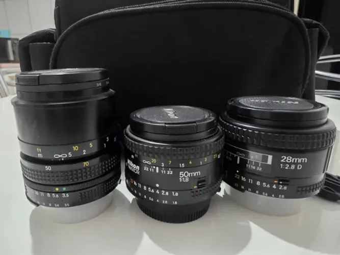 Kit de 3 Lentes Nikkor Nikon - 28mm + 50mm + 35-70mm - Aceito troca