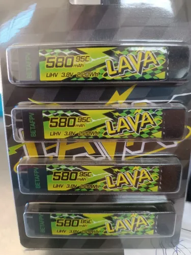 Bateria Lava II 1s 580mah 95c LiHV pack com 4 unidades