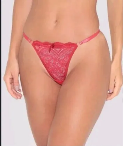Kit 2 Calcinha fio dental preta e vermelho vibrante
