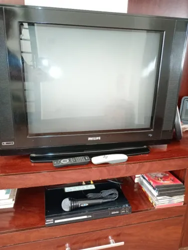 TV tubo Philips Ultra Slim 29" + DVD Karaokê Philips