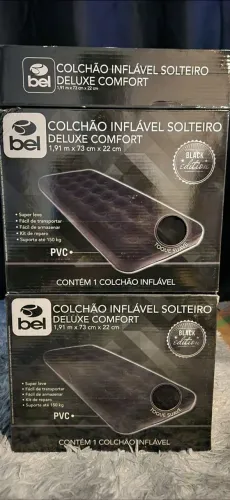 COLCHÃO INFLÁVEL SOLTEIRO DELUXE COMFORT