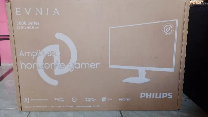 Monitor Gamer Phillips 24 Ips 144hz 0.5ms Wide Fullhd Preto 127/220v
