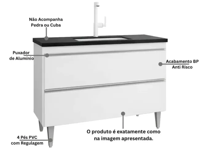 Armário de banheiro lacrado na caixa