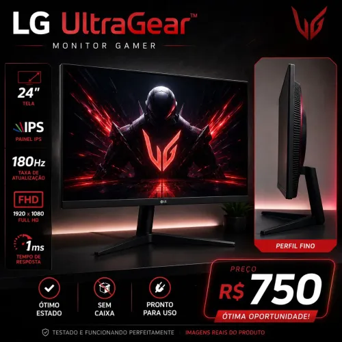 Monitor Gamer LG UltraGear 24? IPS 180Hz