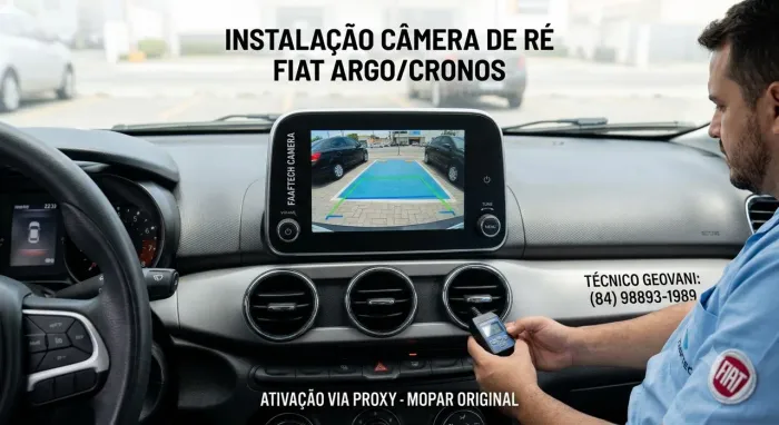 Instalação Câmera de Ré Fiat Argo/Cronos - Ativação Proxy