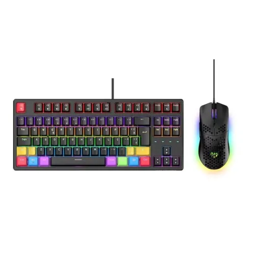 Teclado e Mouse Mecânico Fire Phoenix - Gamer Rgb Led Switch  - BK-05