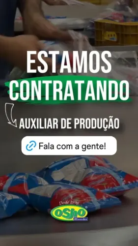 VAGA: AUXILIAR DE PRODUÇÃO