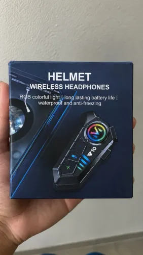 Intercomunicador Bluetooth para Capacete de Moto HELMET V10 - Música, Chamadas e GPS