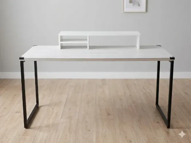 Mesa de computador com suporte elevado 