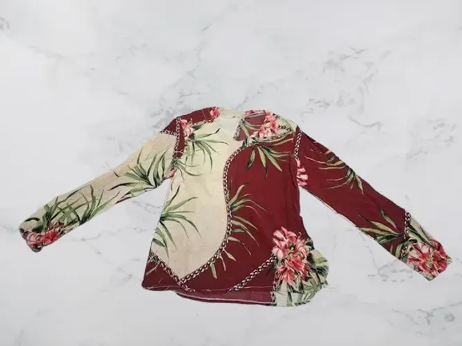blusa manga longa estampada