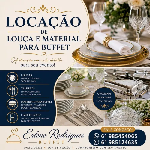 Loção de material pra buffet